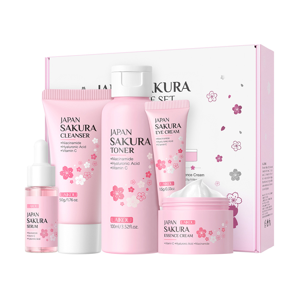 라이코우 사쿠라 5종 스킨케어 세트 클렌저 토너 세럼  - Korean Skincare Routine 리뷰 및 가격