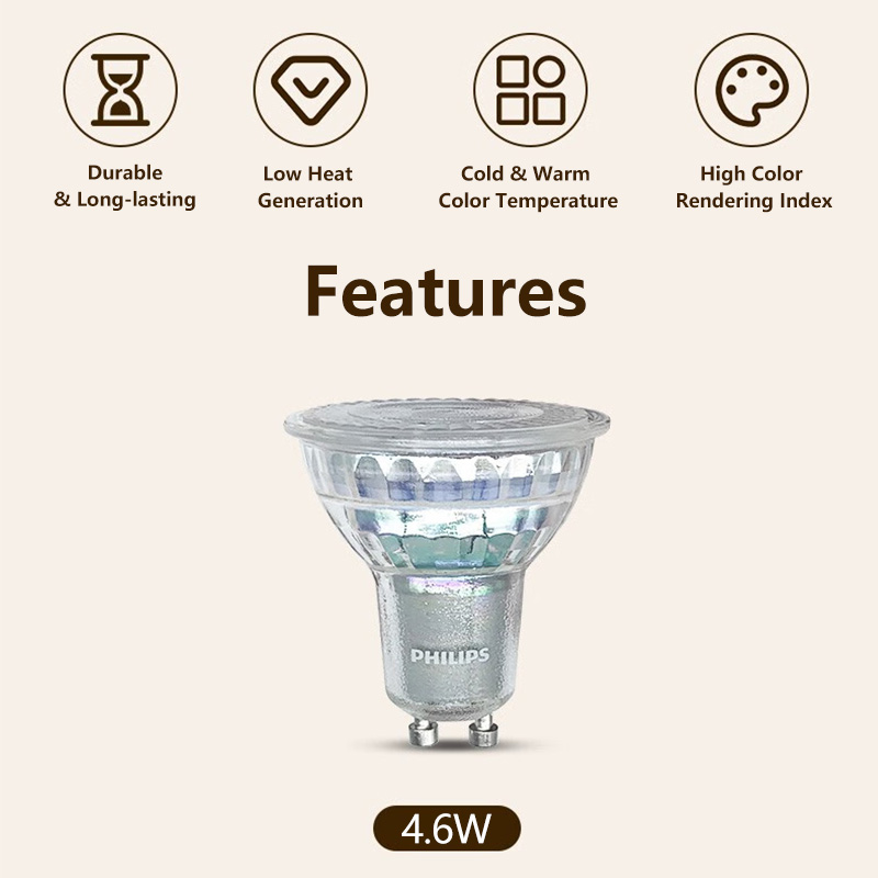 필립스 LED GU10 PAR16 에센셜 4.6W (= - Philips Bulb Led Classic 리뷰 및 가격