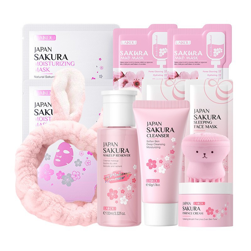 한국 사쿠라 스킨케어 세트 수분 공급 모공 청소 자외선 - Korean Skincare Routine 리뷰 및 가격