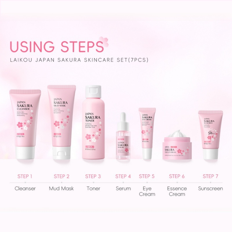 한국 사쿠라 스킨케어 세트 수분 공급 모공 청소 자외선 - Korean Skincare Routine 리뷰 및 가격
